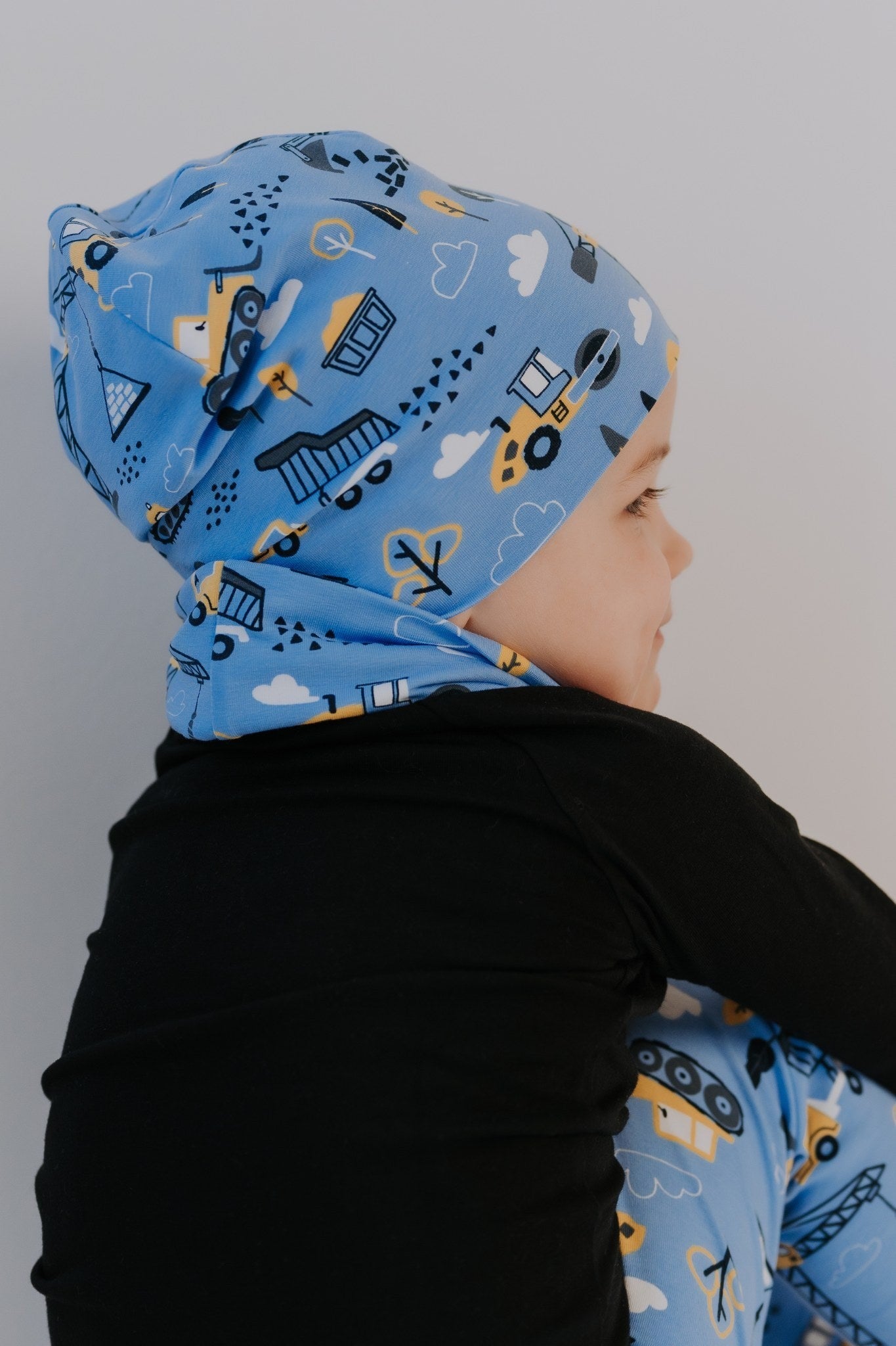 Cotton Beanie Hat With Folds DARGO - Construction