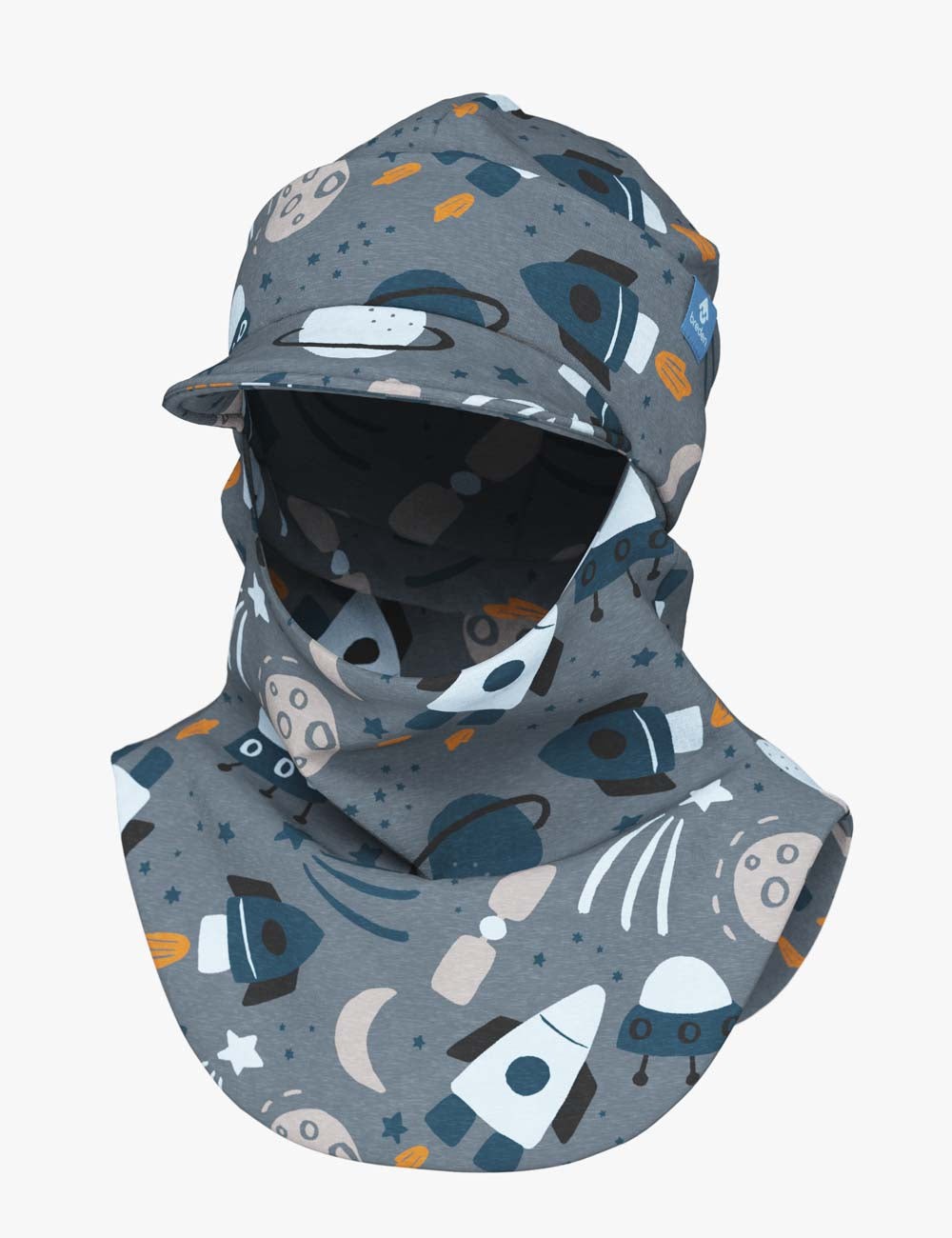 Peaked Spring-Fall Balaclava For Kids BENT - Rocket Race