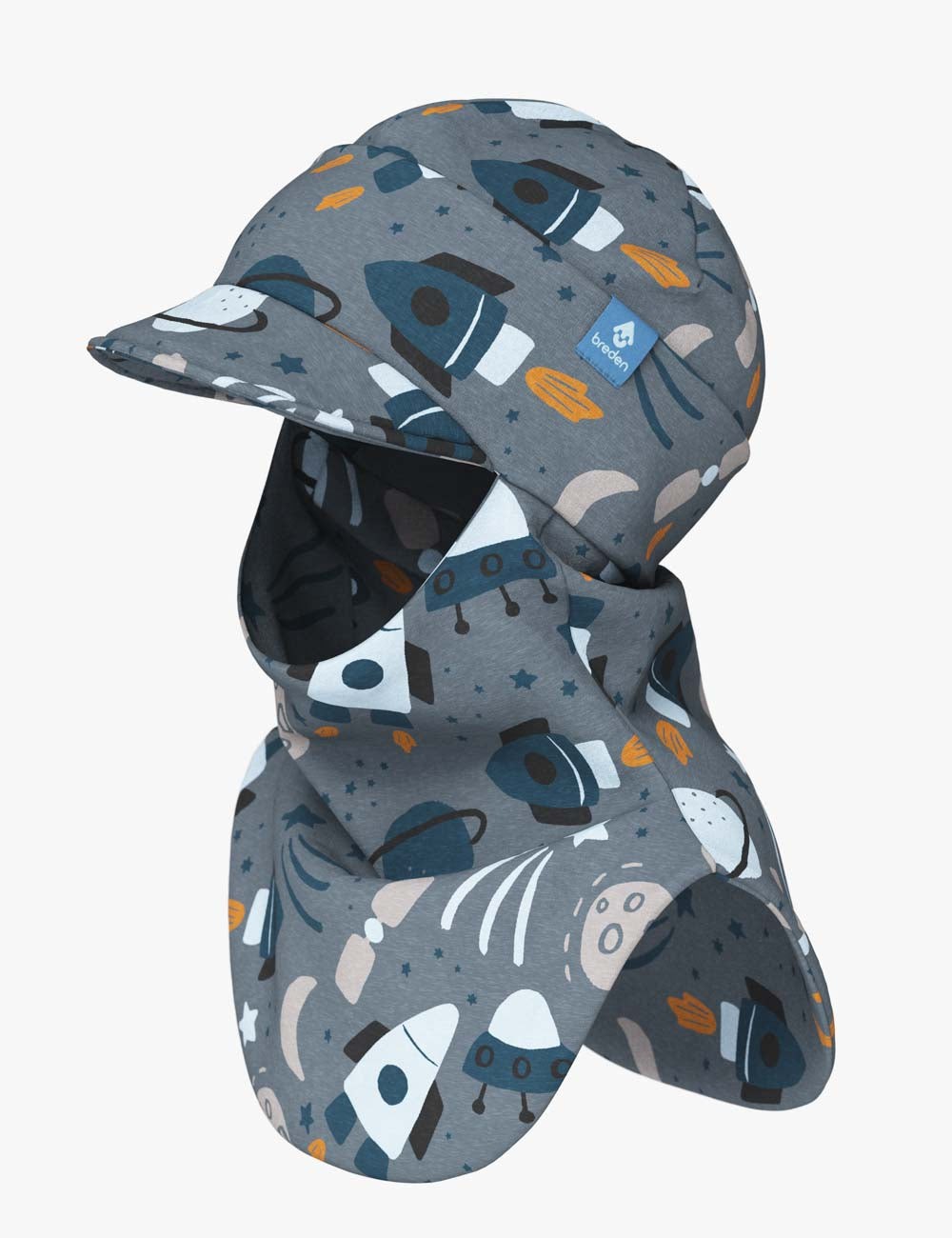 Peaked Spring-Fall Balaclava For Kids BENT - Rocket Race