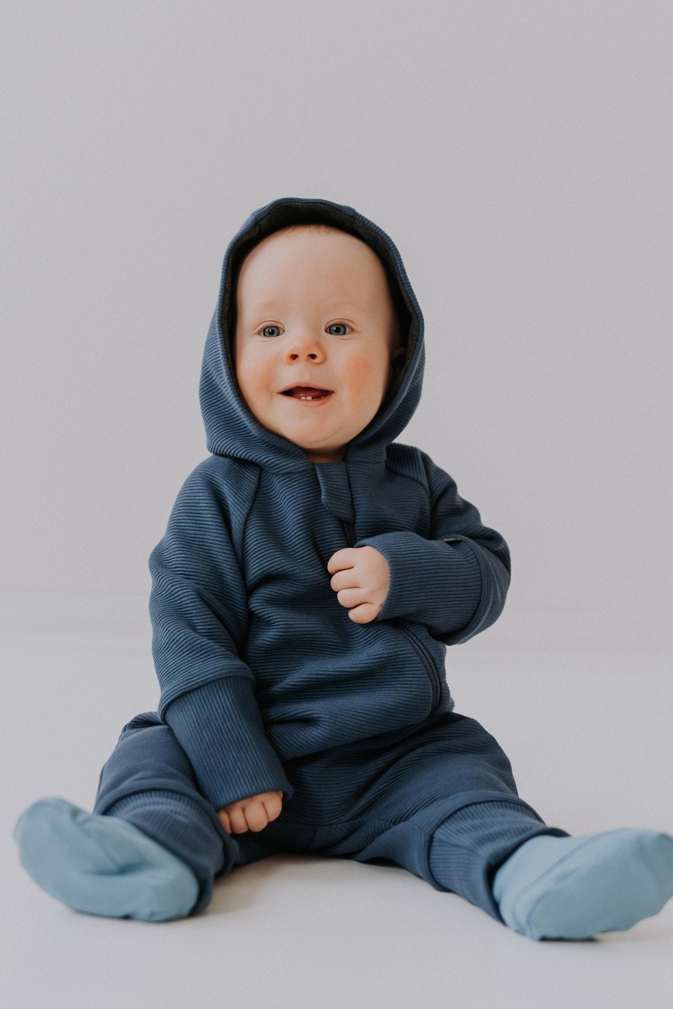 Merino wool baby romper MAJOR - Ottoman Stripes