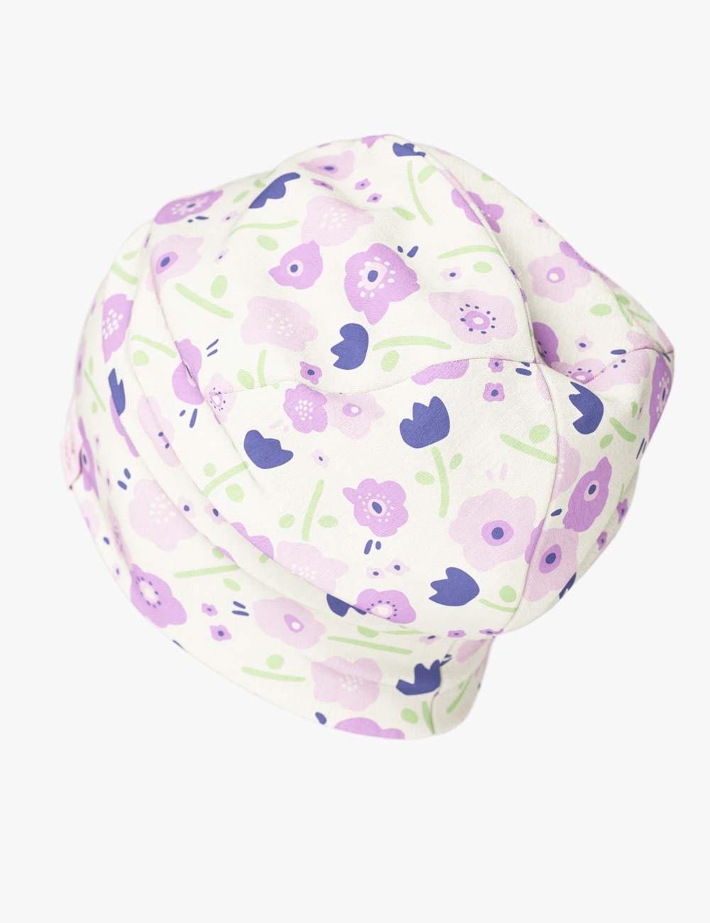 Cotton Beanie Hat With Folds DARGO - Summer Flowers