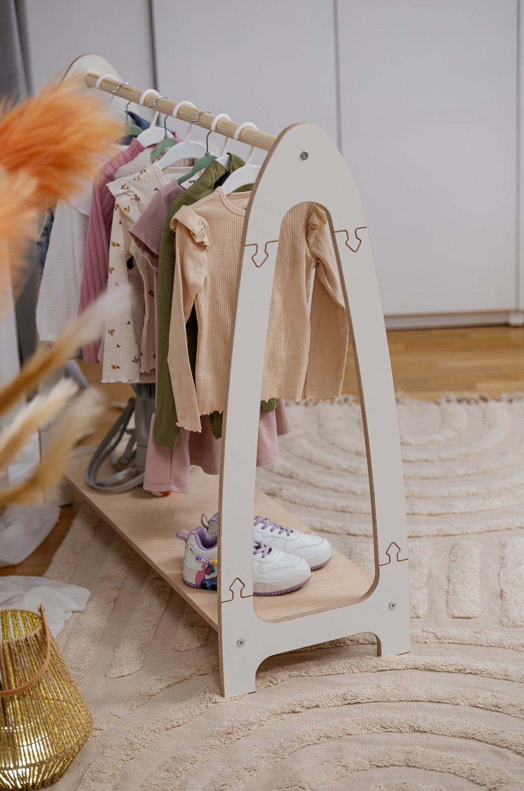 Arched Clothing Rack For Children - Large White