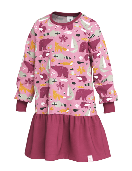 Girls Dress ELORA - Autumn Forest