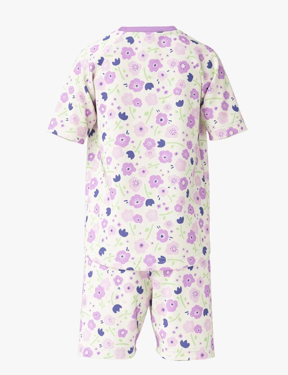 Short Pajamas For Kids BELA - Summer Flowers