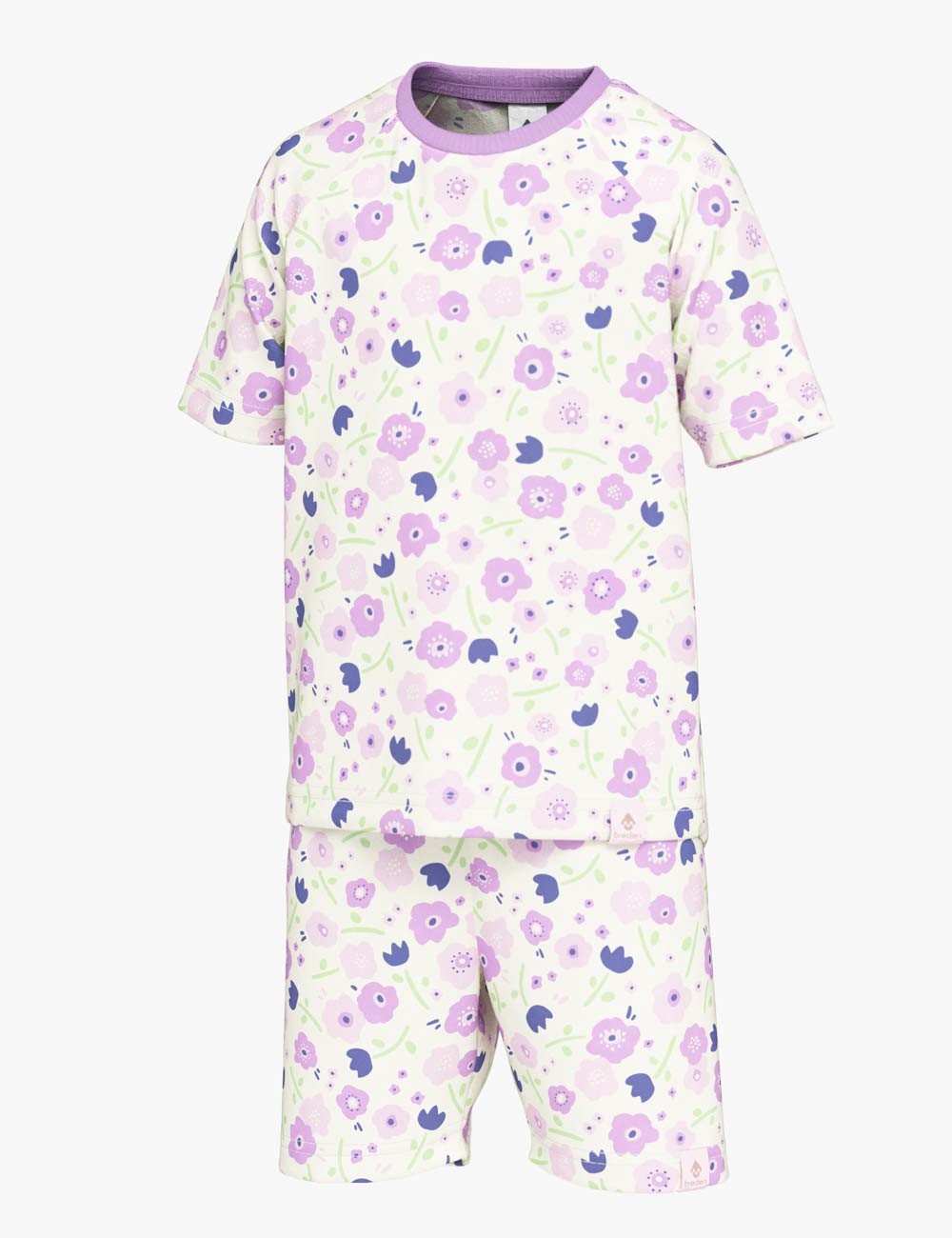 Short Pajamas For Kids BELA - Summer Flowers