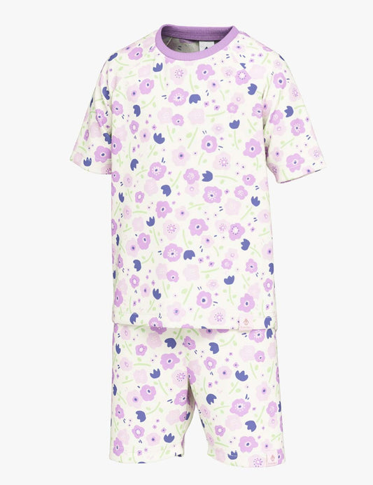 Short Pajamas For Kids BELA - Summer Flowers